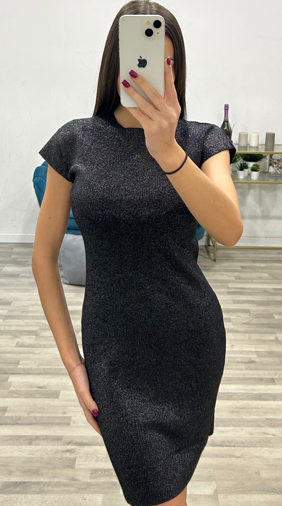 maglia lunga lurex m/manica