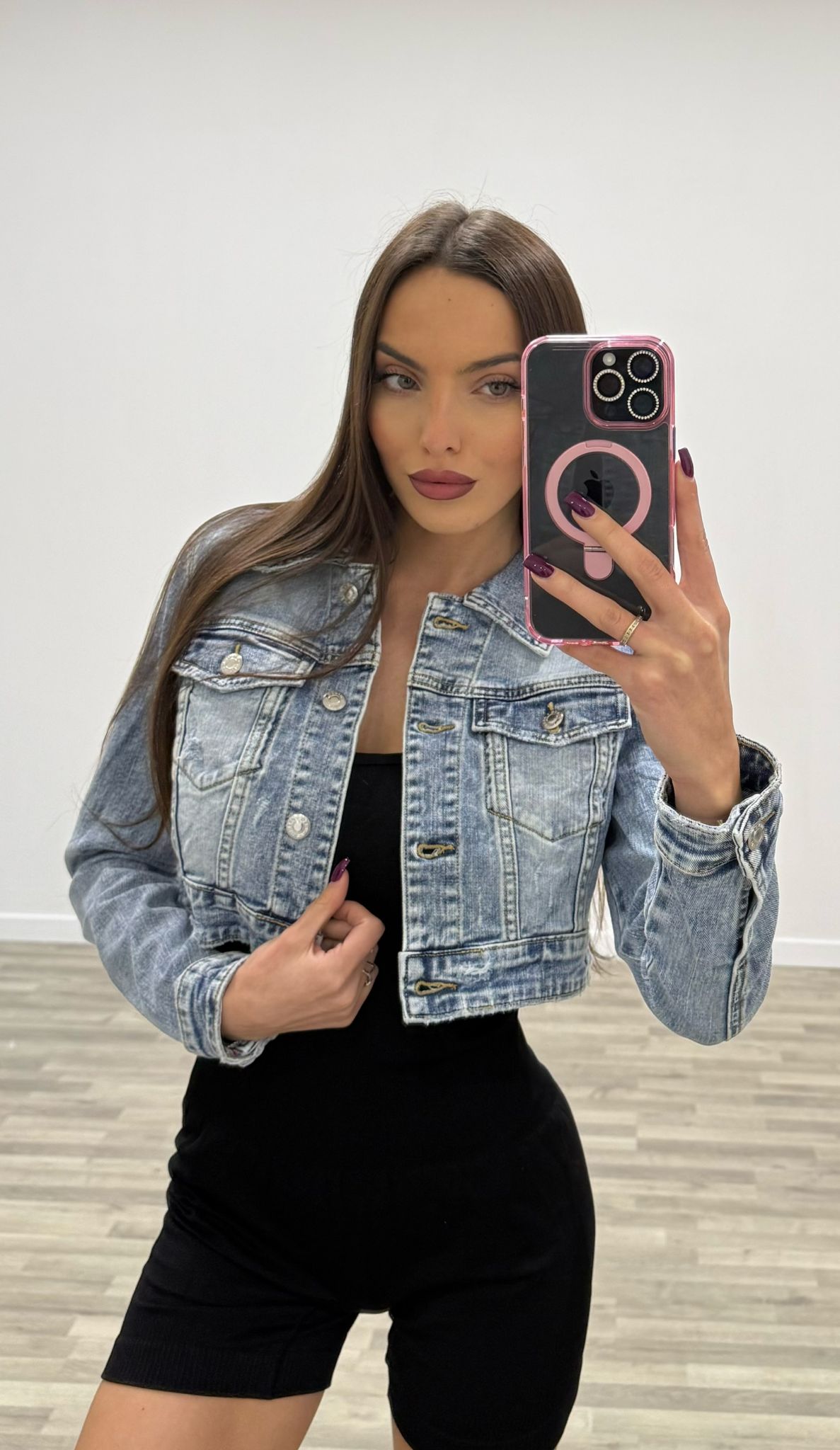 giubbino di jeans corto denim