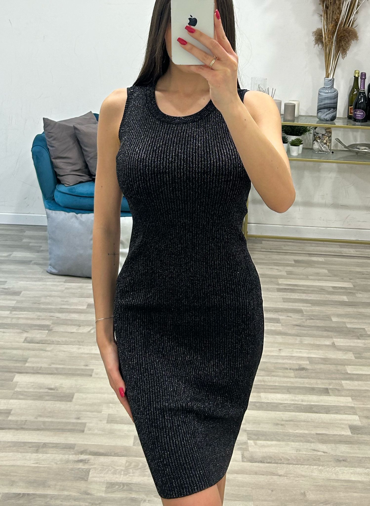 vestitino costine in lurex
