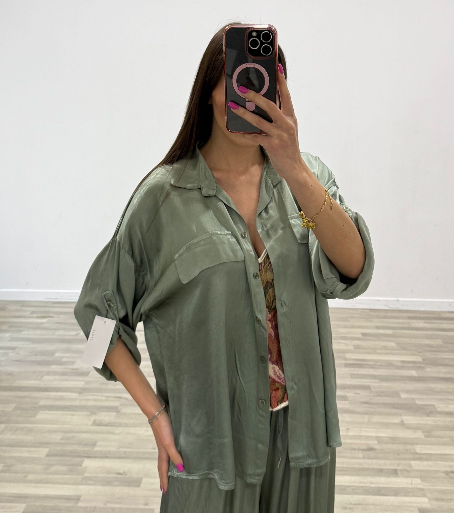 camicia di raso crazy
