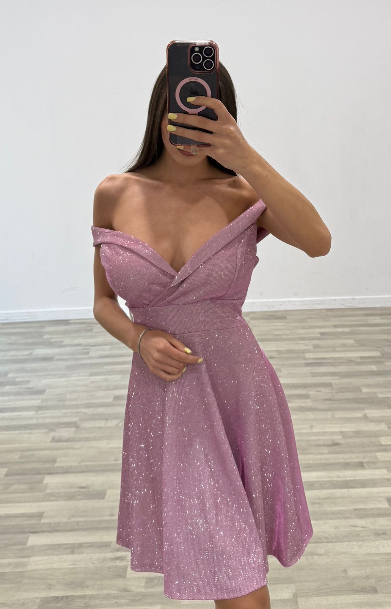 vestitino scollo cuore lurex