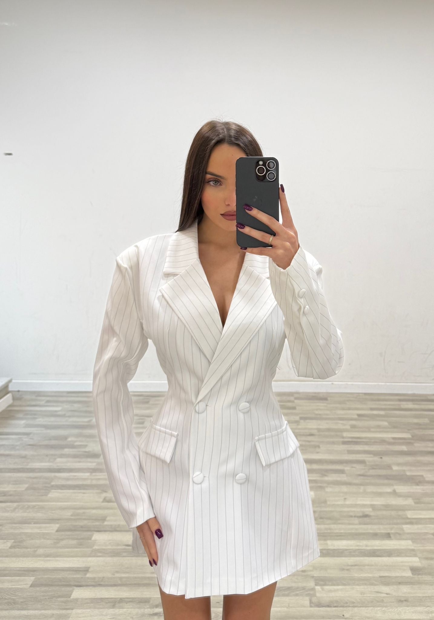 vestitino a giacca gessato