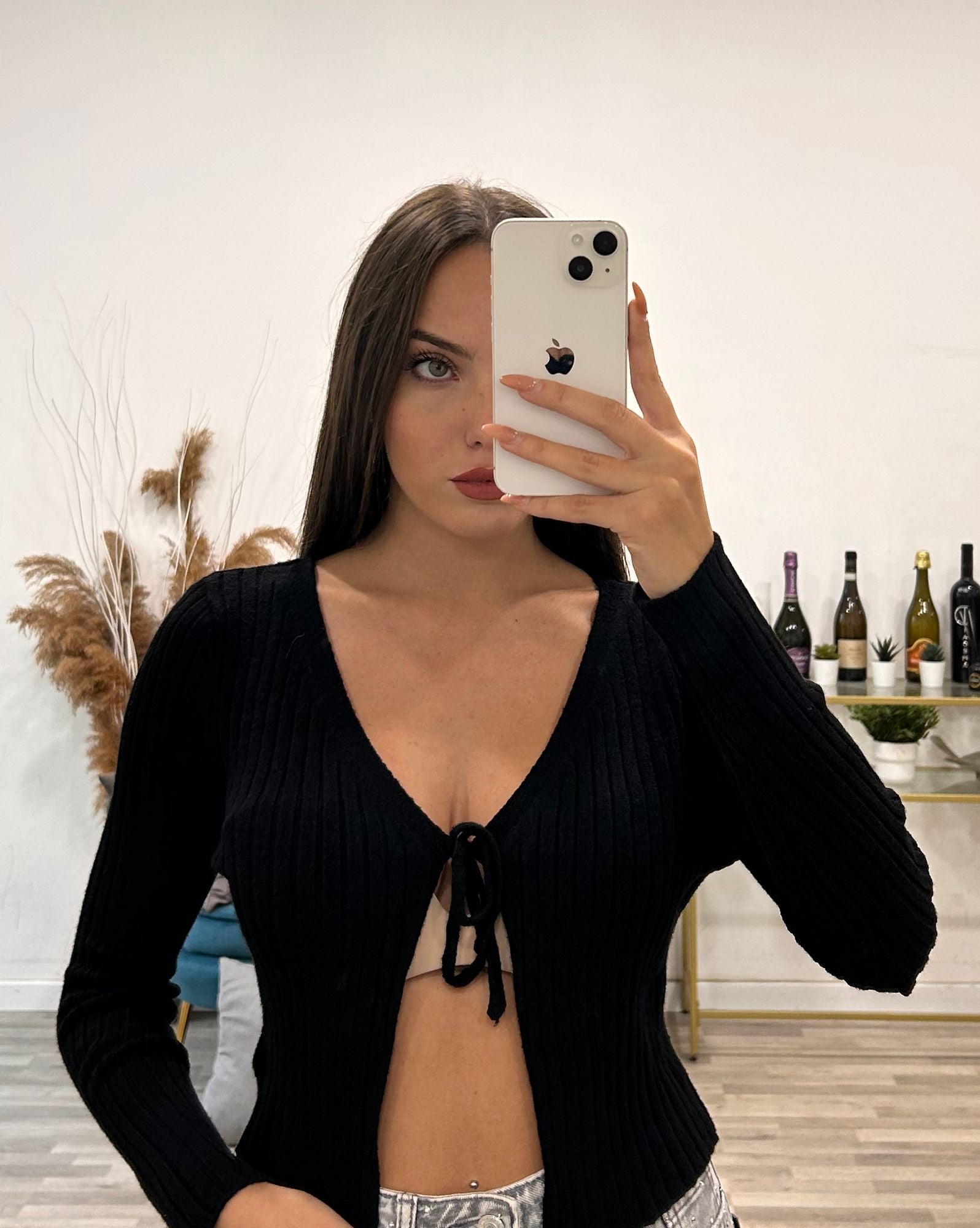 cardigan con laccetto