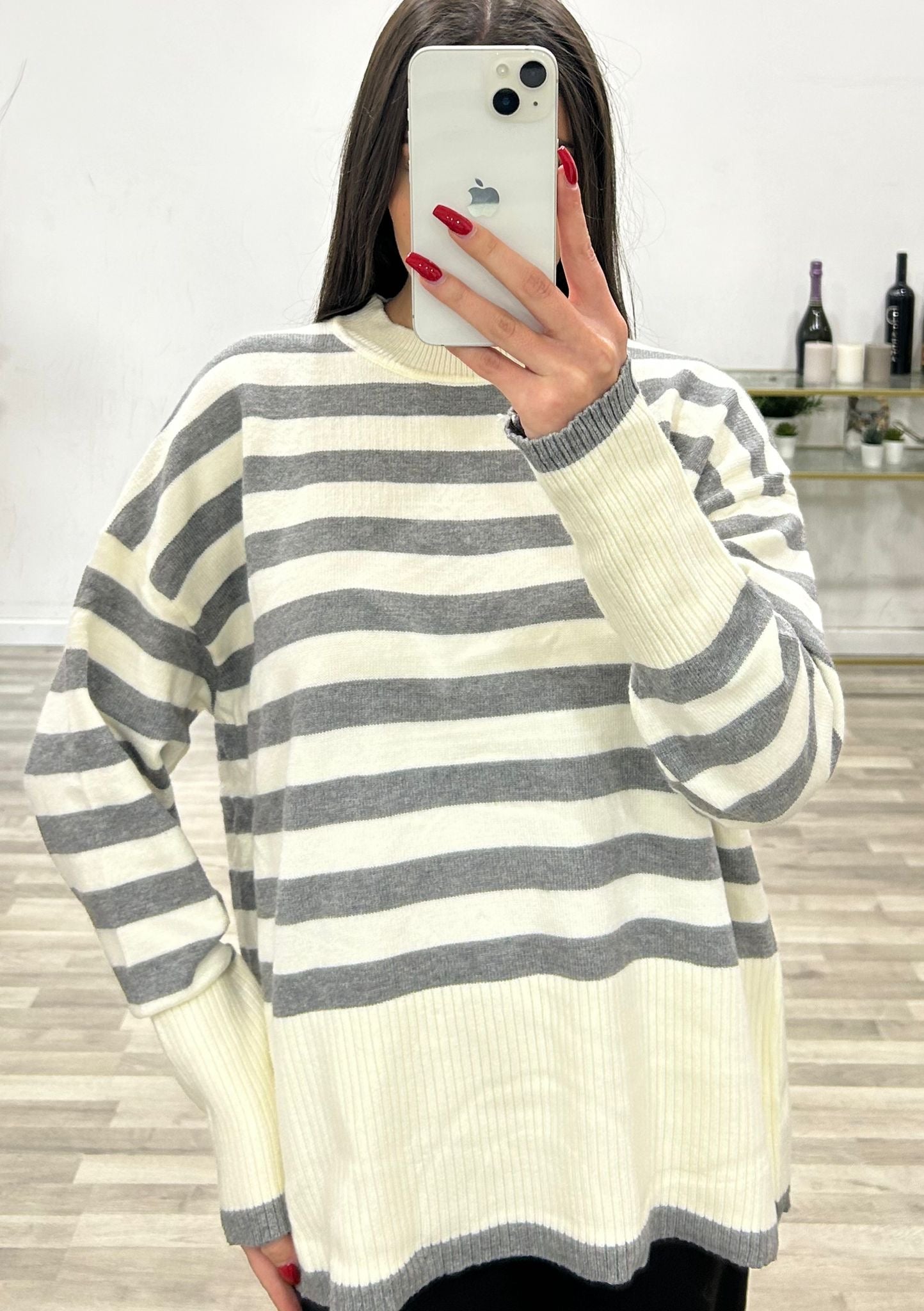 maglia rigata apricot