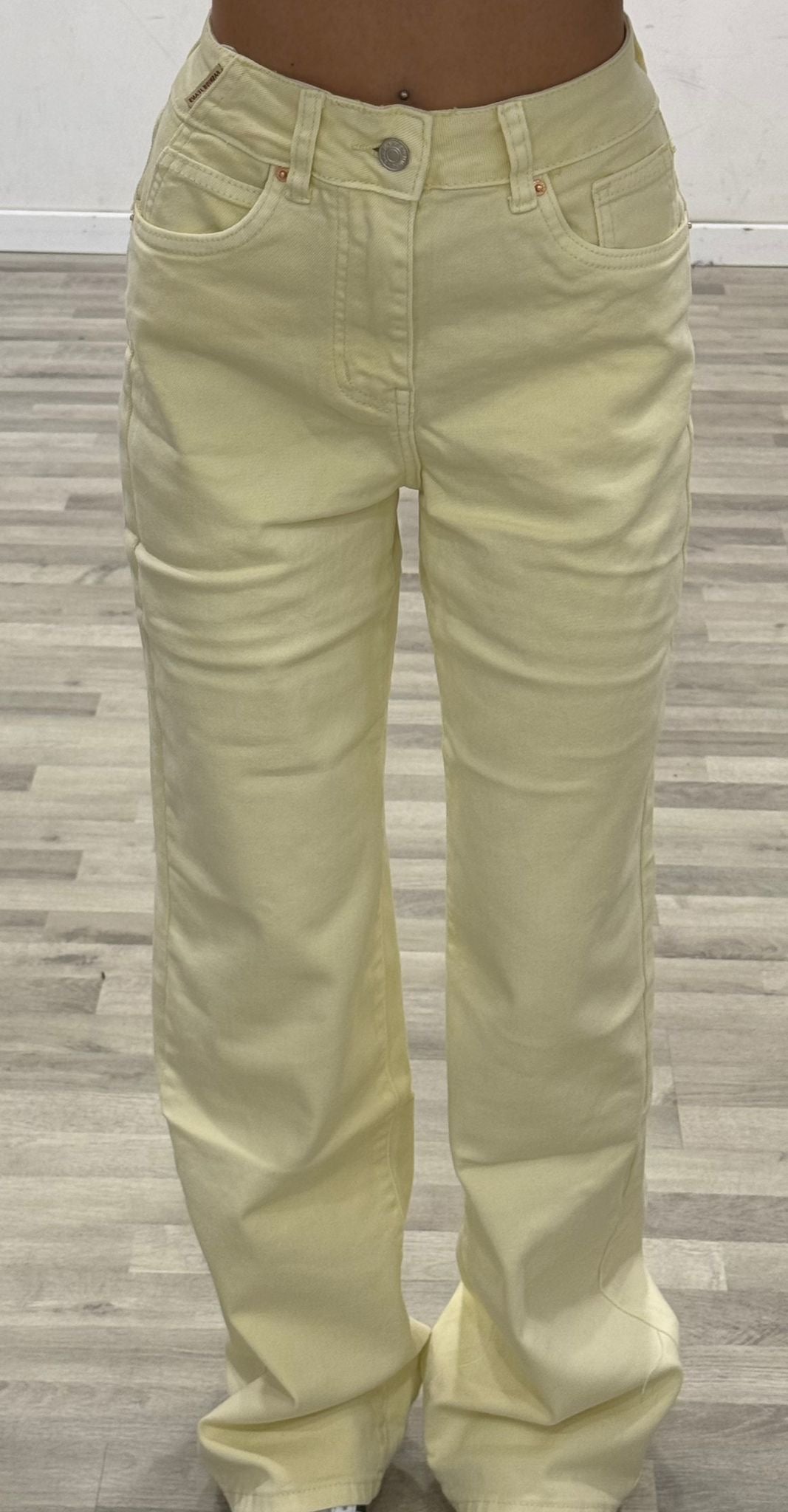 jeans palazzo giallo