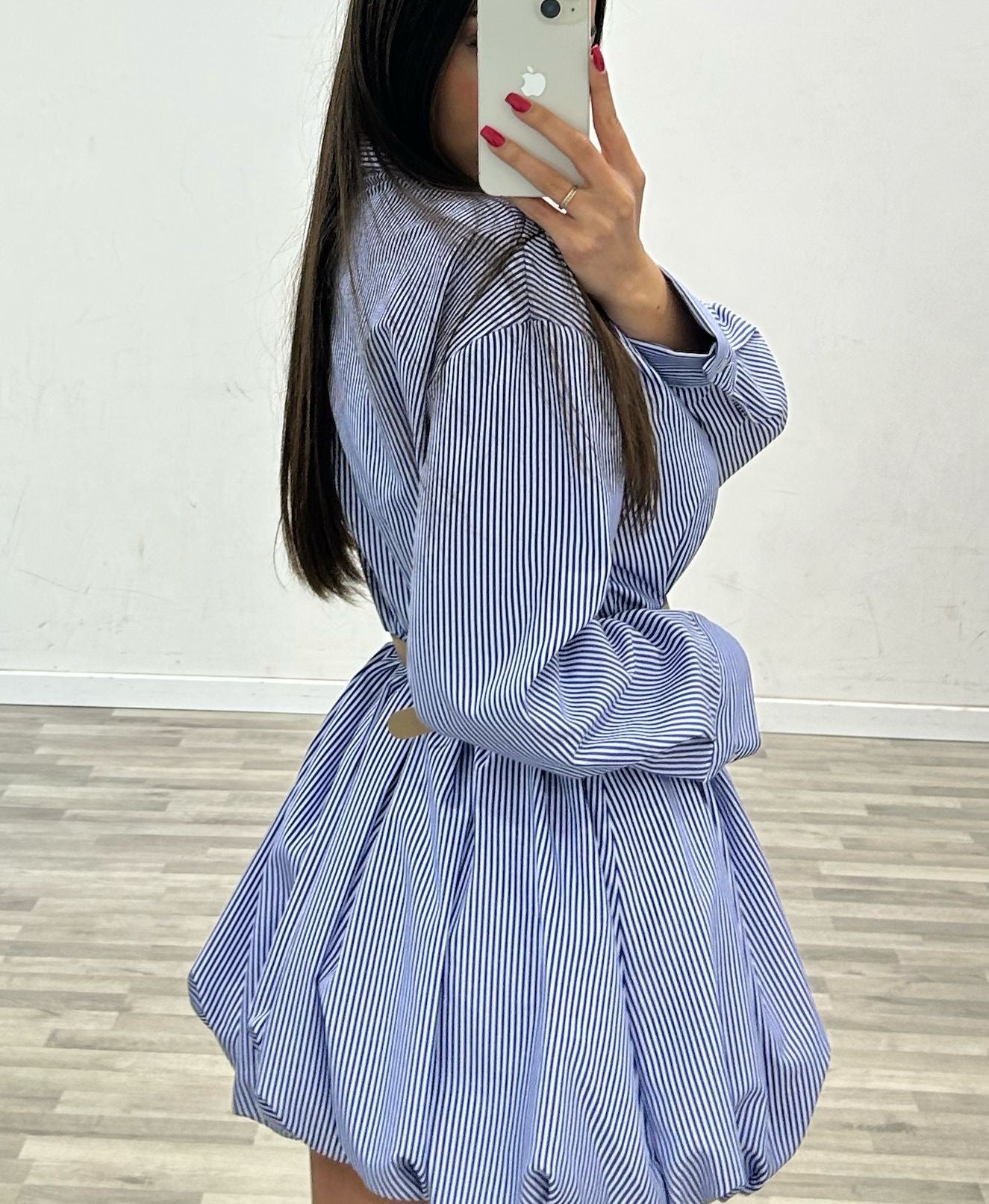camicia lunga righine