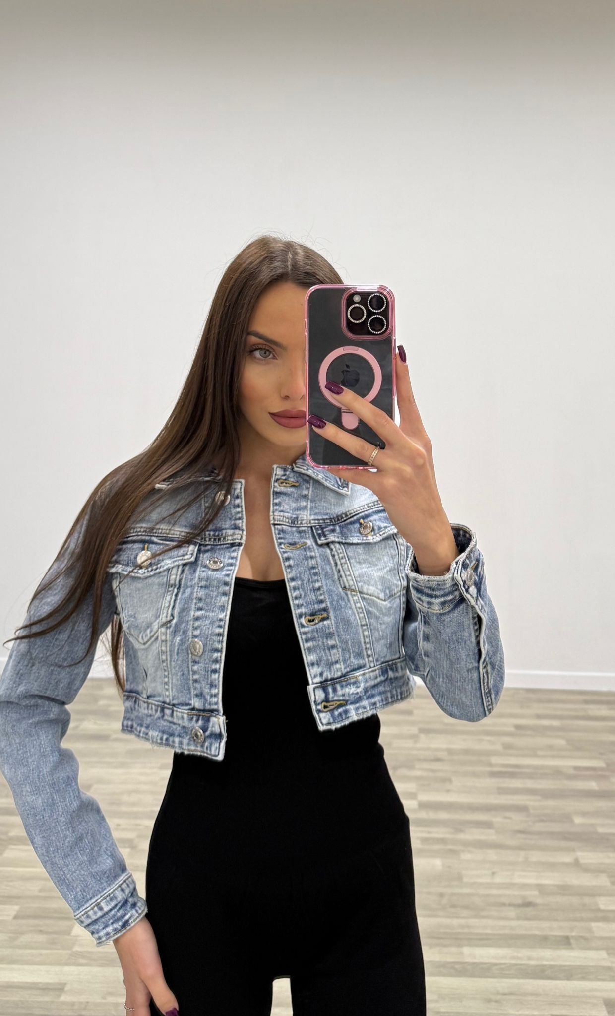 giubbino di jeans corto denim