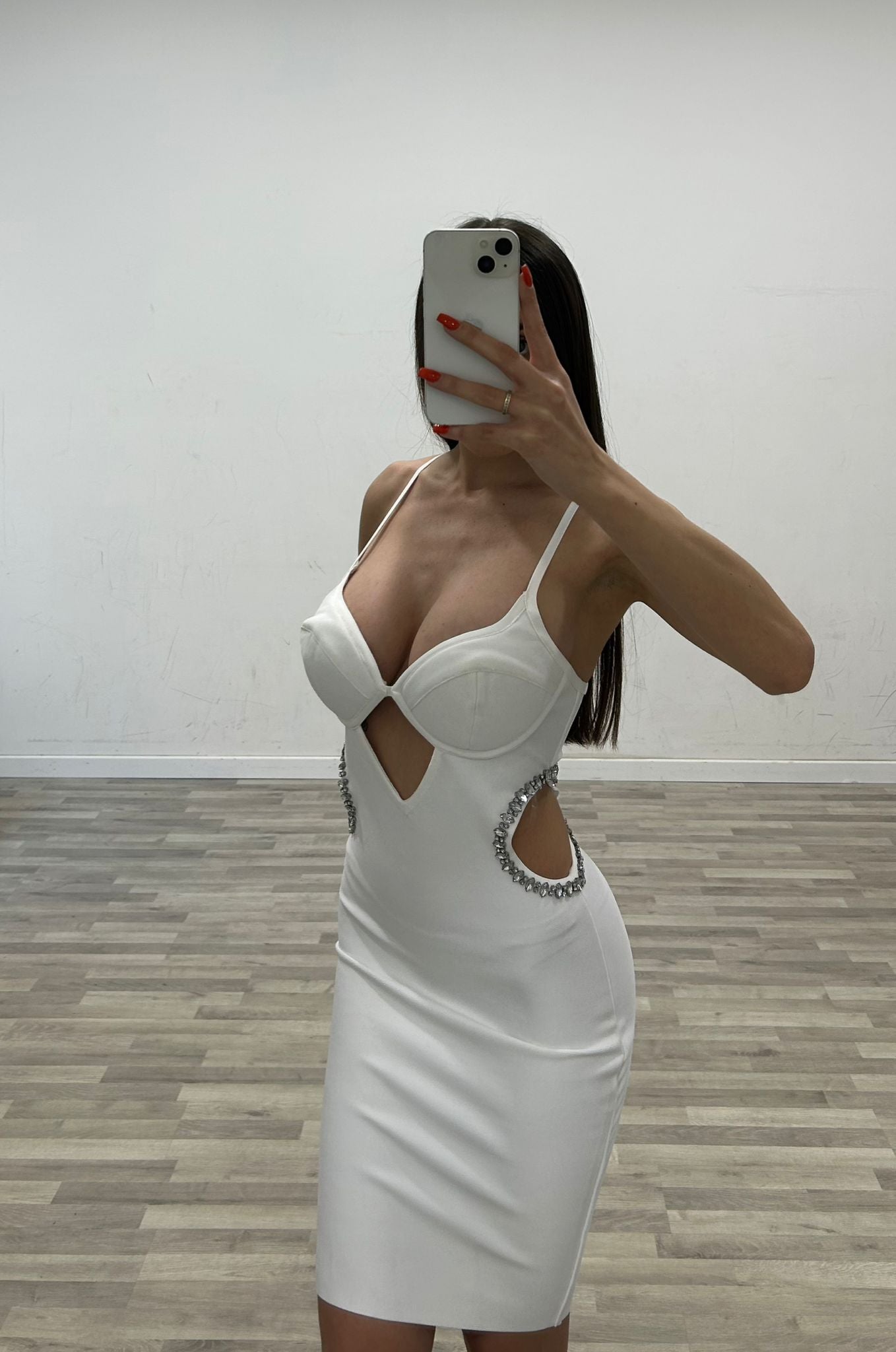 vestitino bandage con spacchi
