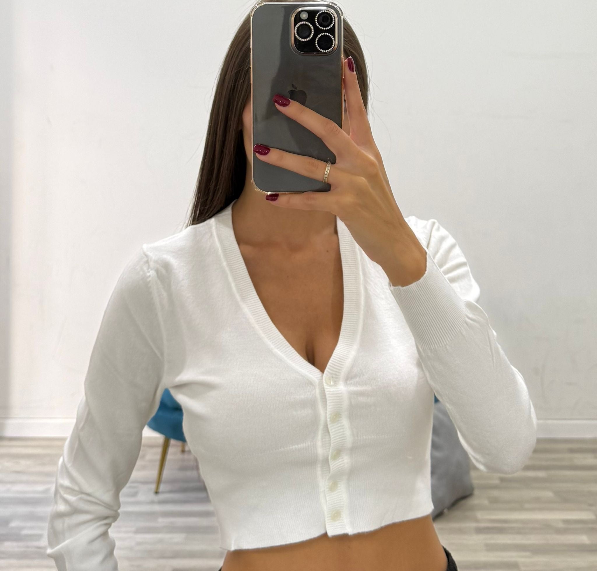 cardigan corto merinos
