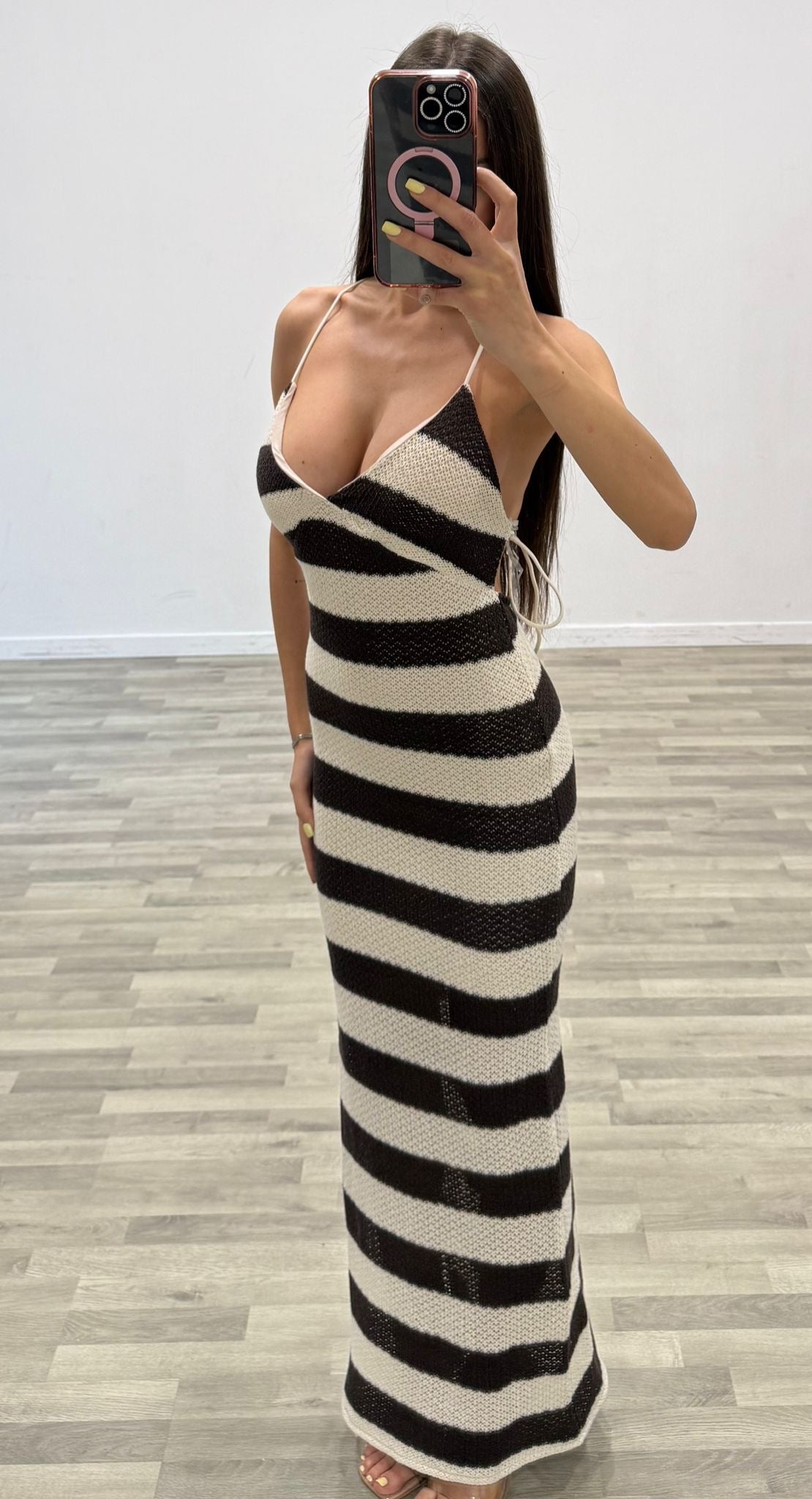 vestito uncinetto rigato zante