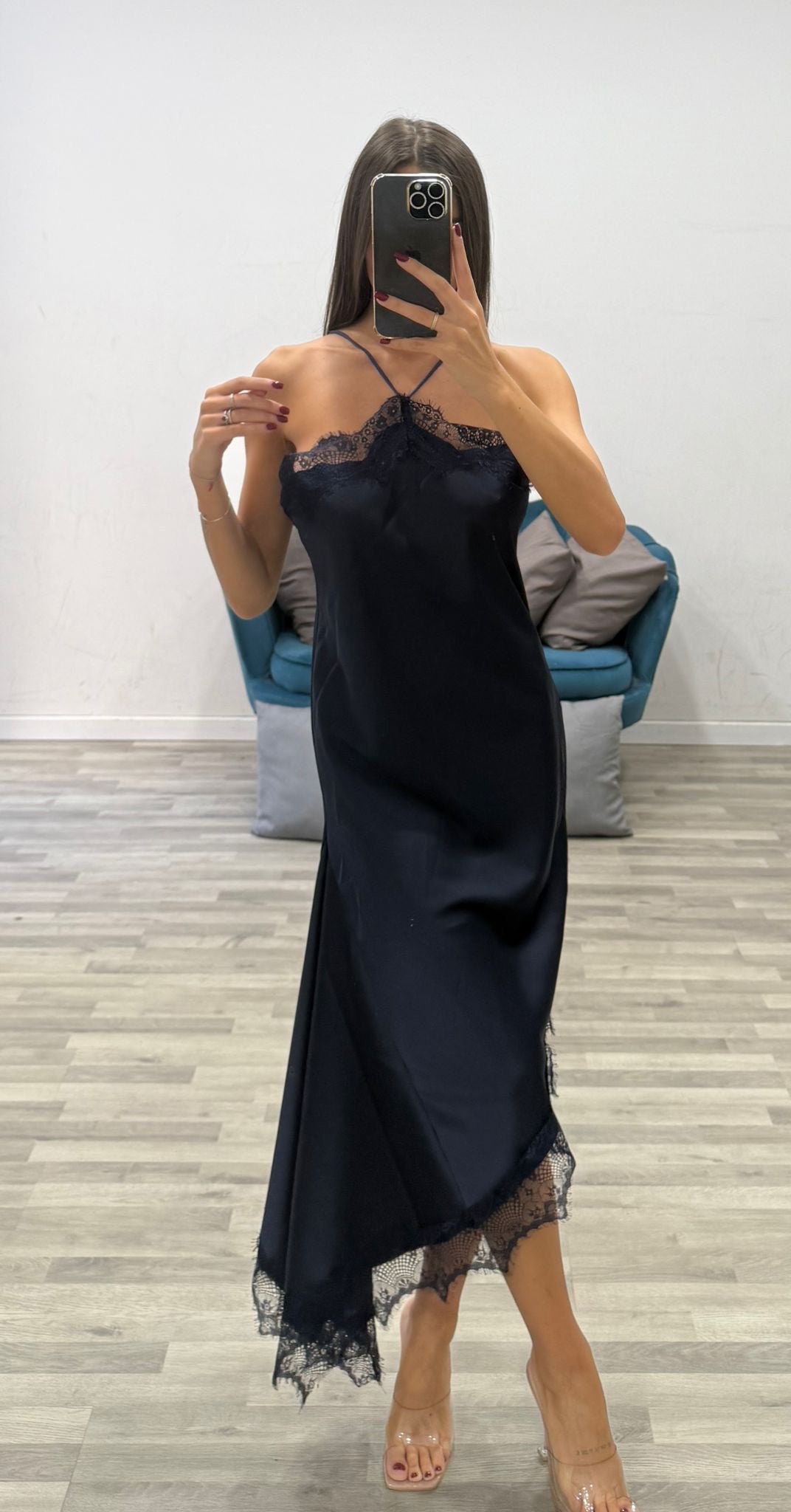 vestito in raso babygirl