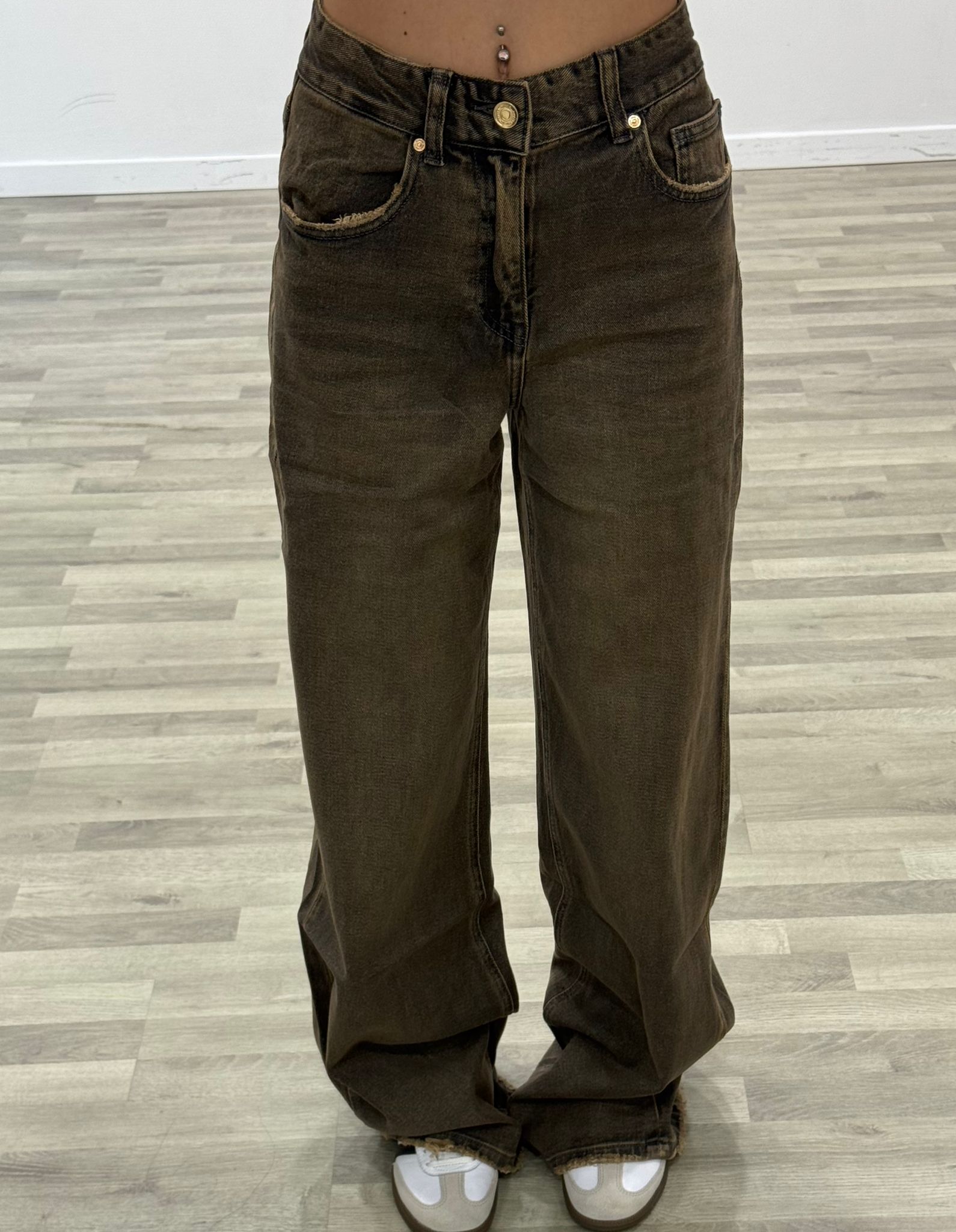 jeans lavaggio brown