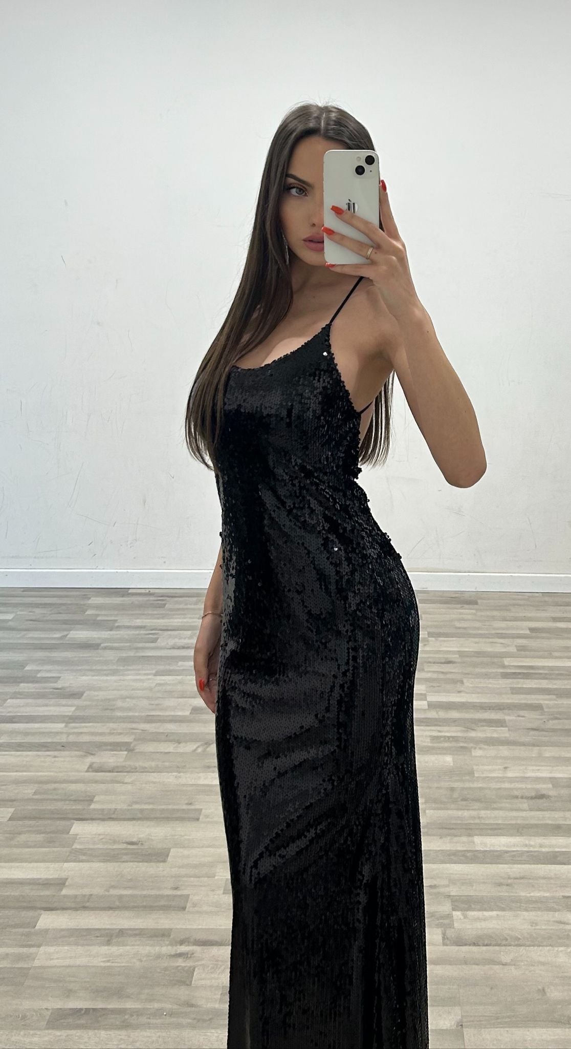 vestito smack con paillettes