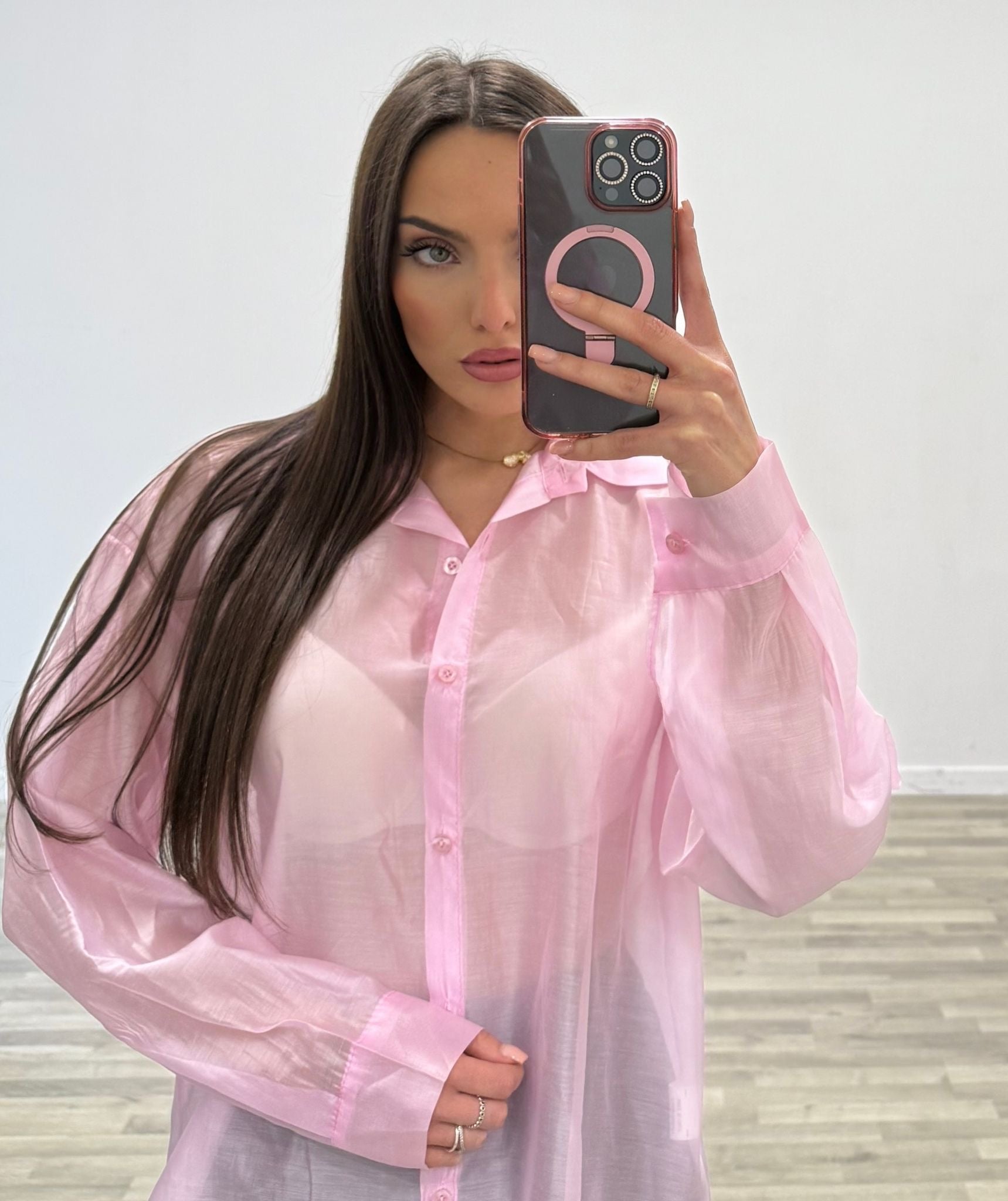 camicia over velata