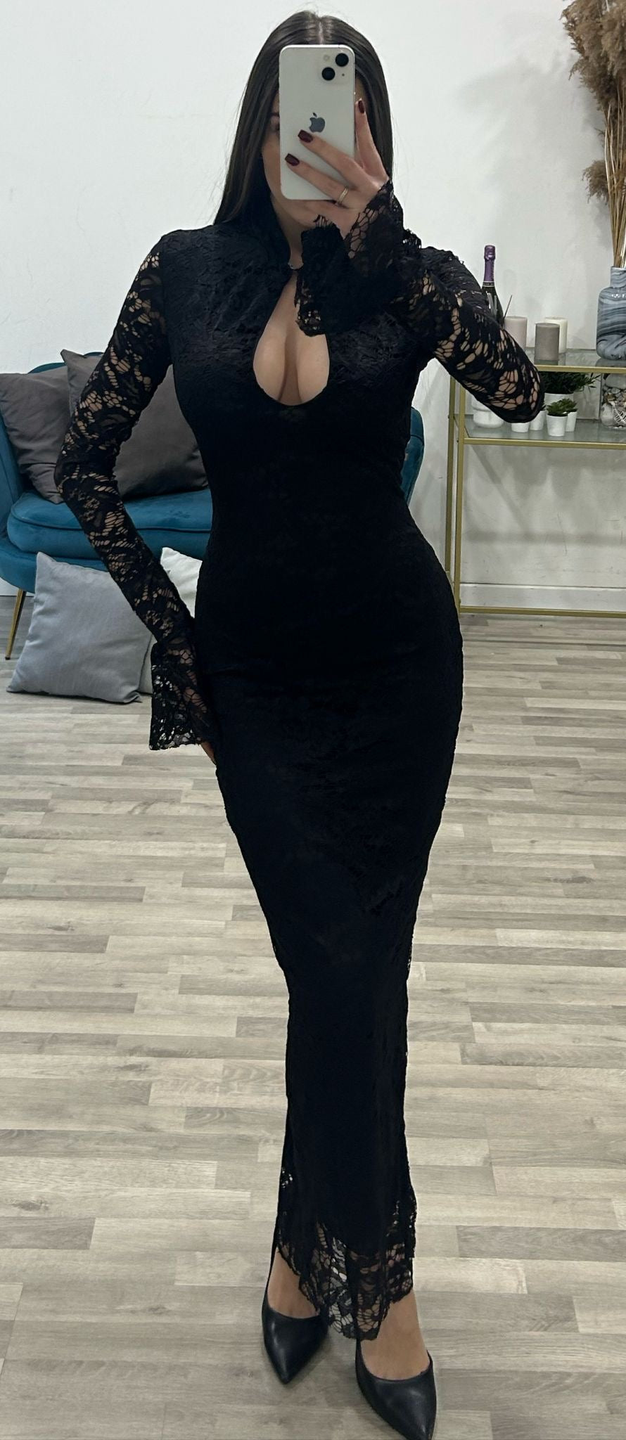 vestito in pizzo flash