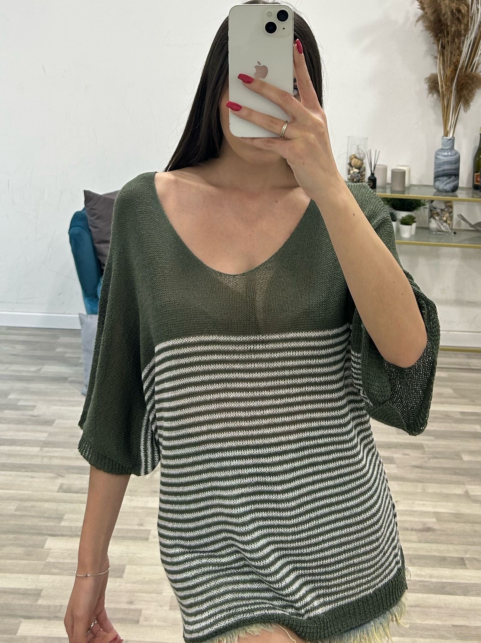 maglia a scollo a v love boat