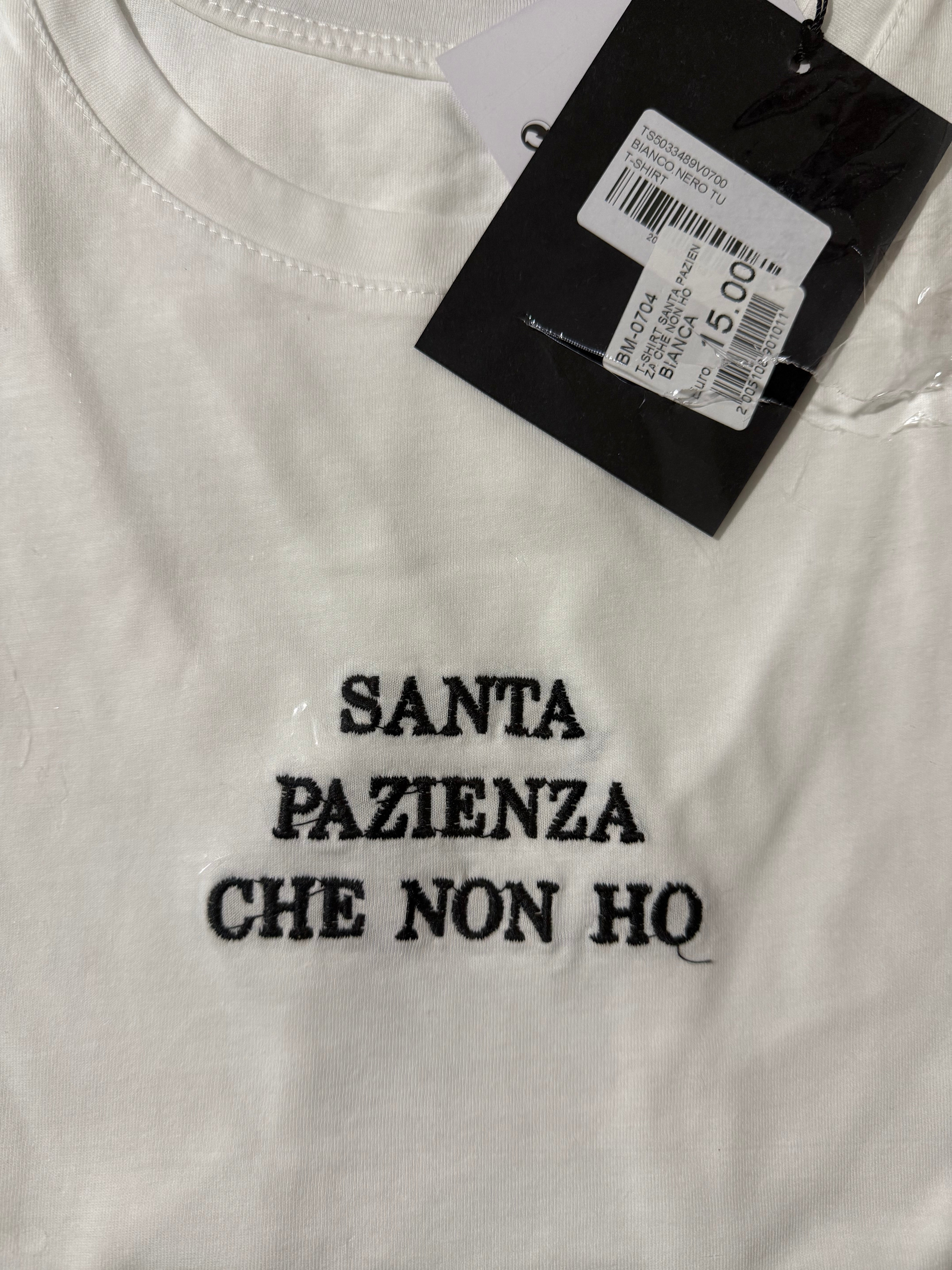 t-shirt santa pazienza che non ho