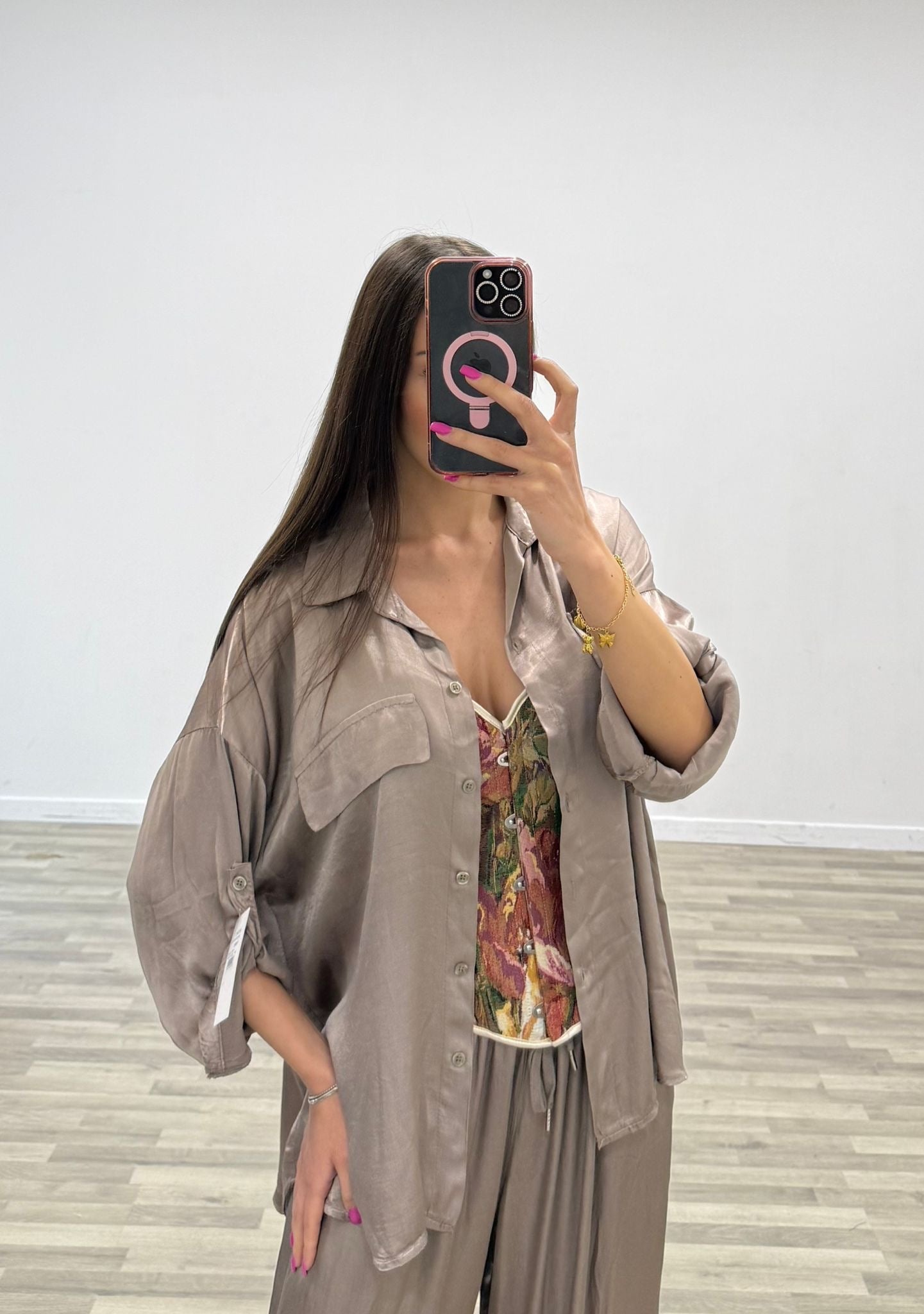 camicia di raso crazy