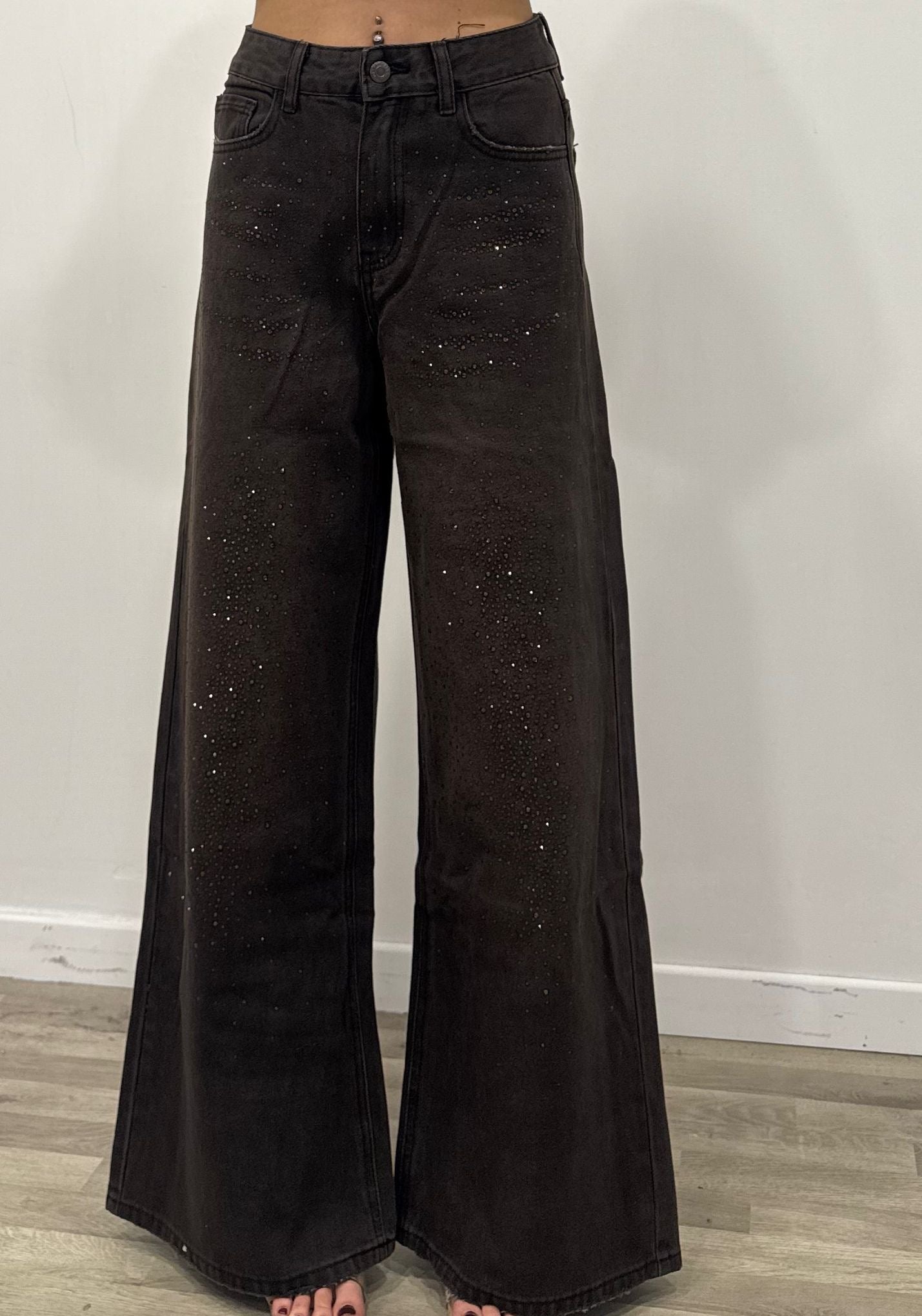 jeans new brown con brillantini