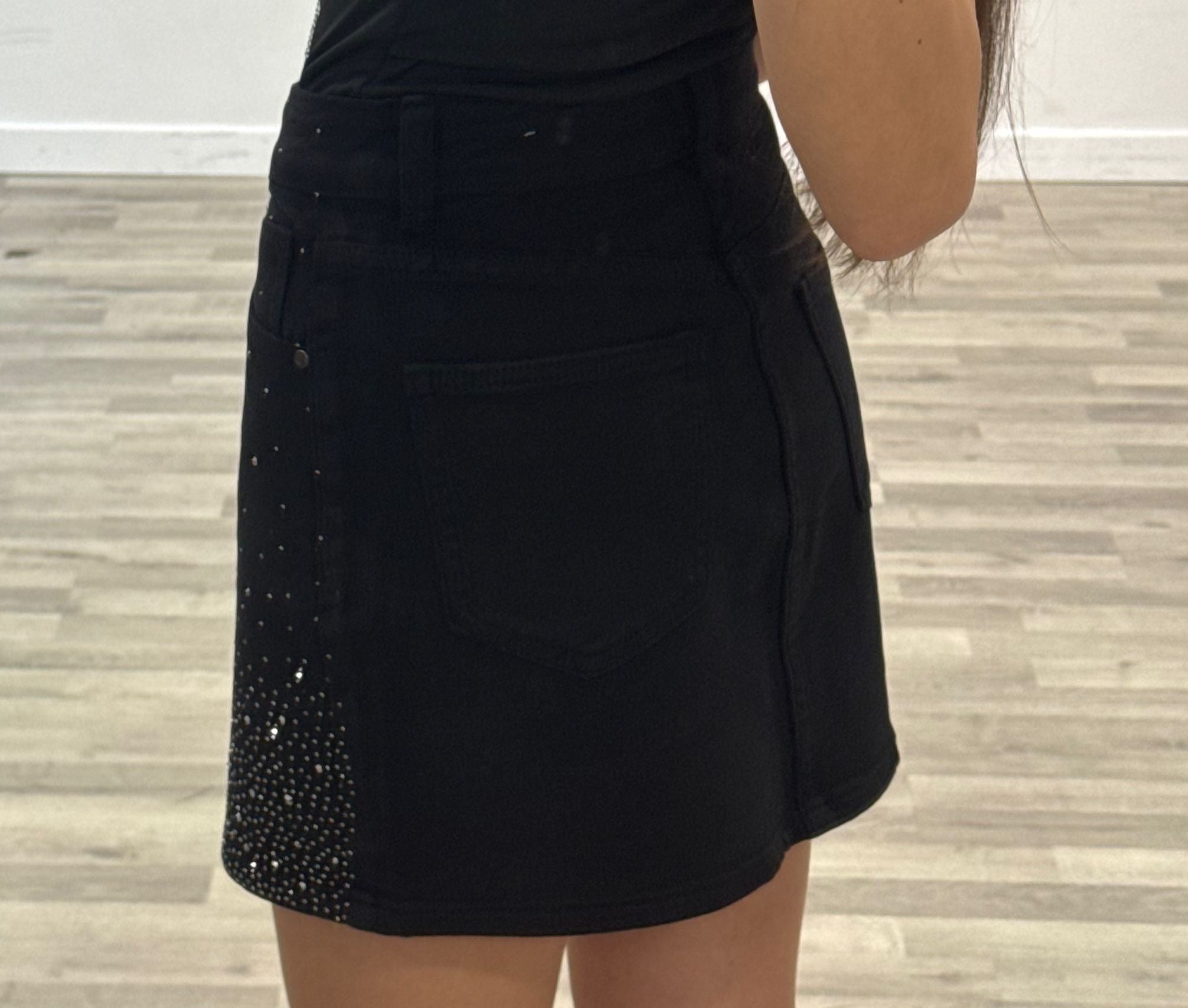 gonna black con brillantini