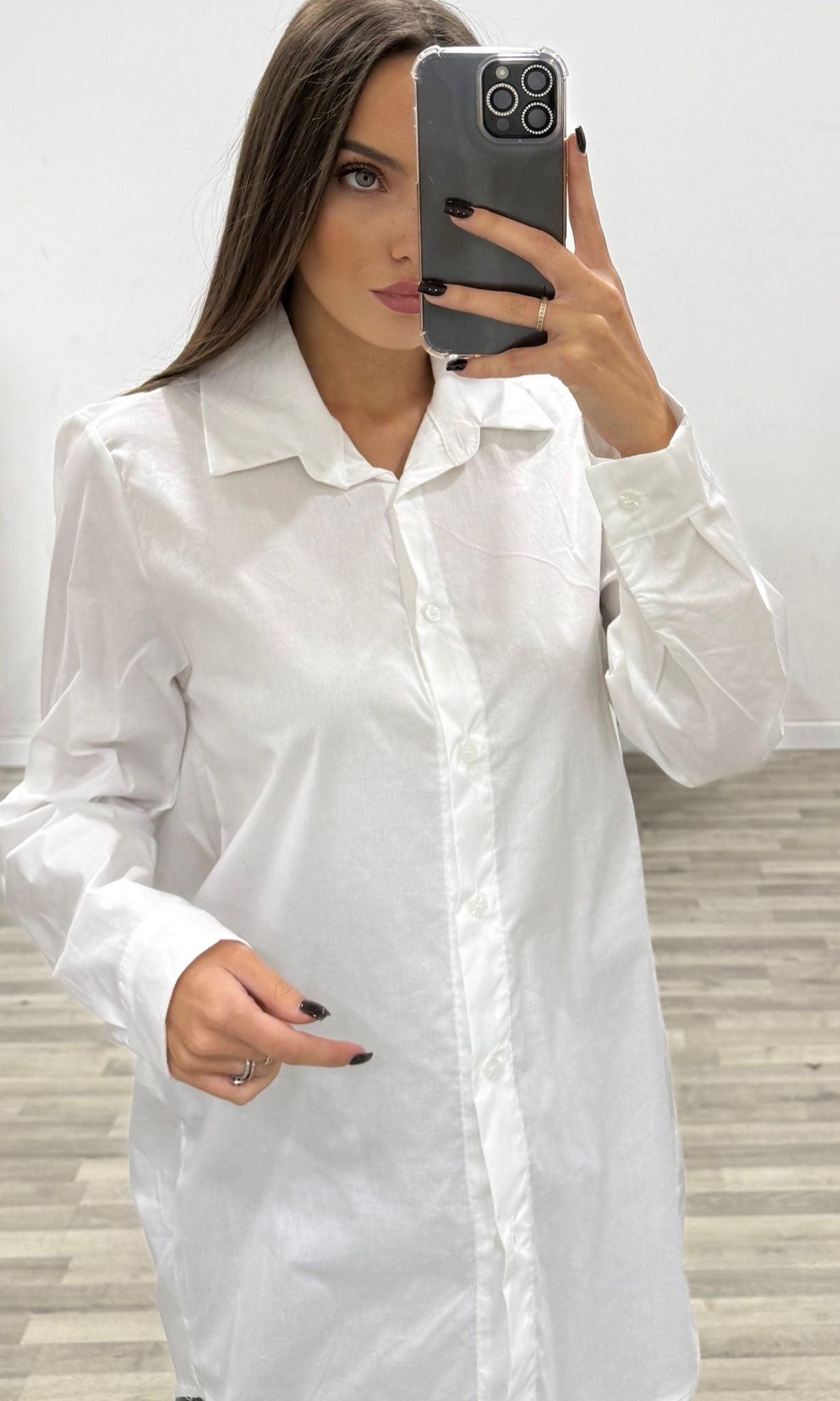 camicia lunga di cotone
