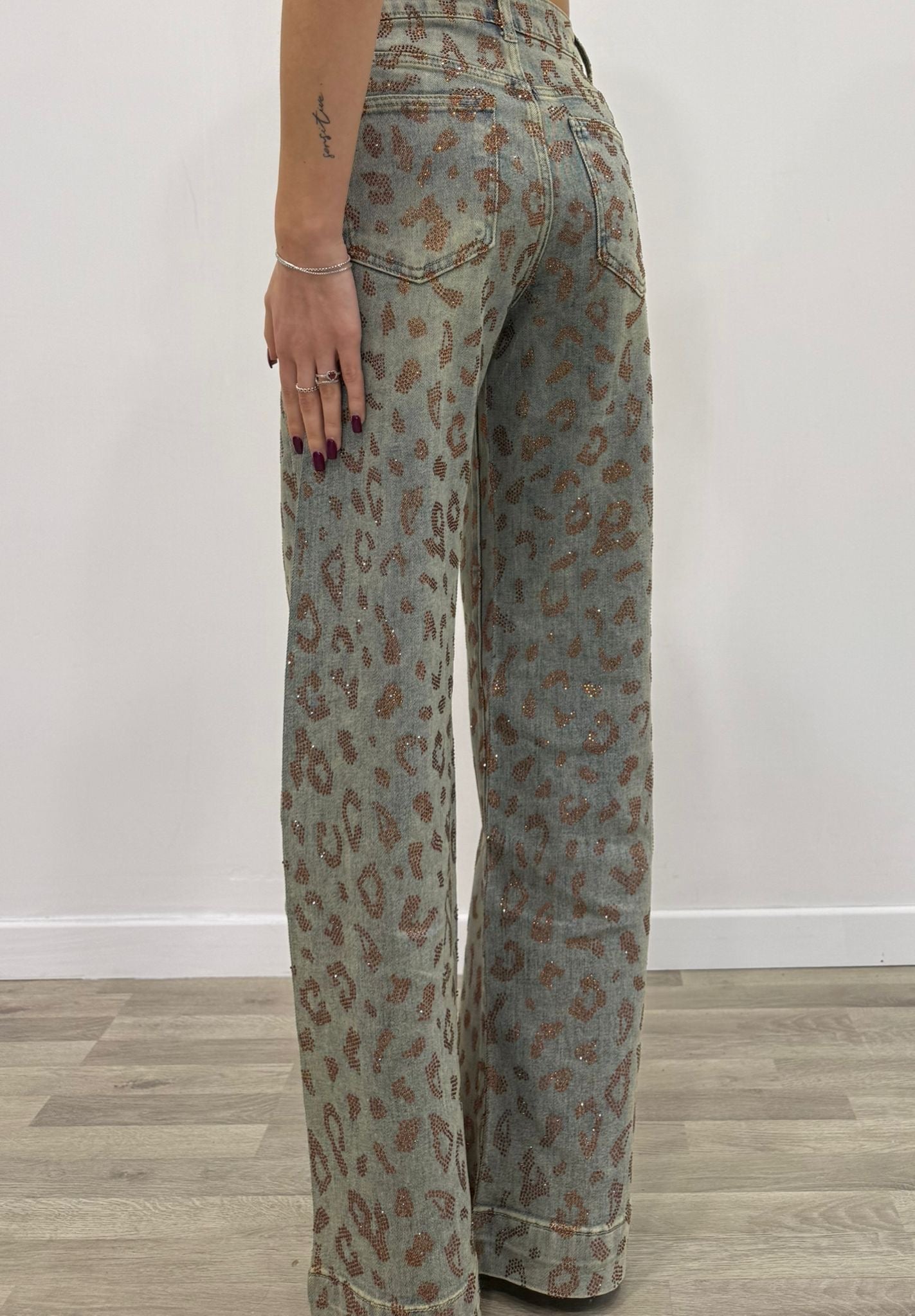 jeans maculato glitter