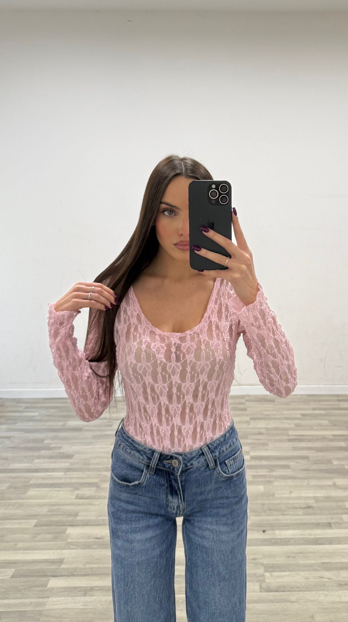 body in pizzo scollo madonna