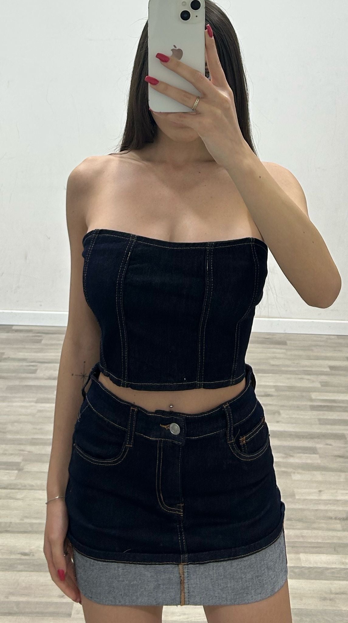 top di jeans scuro