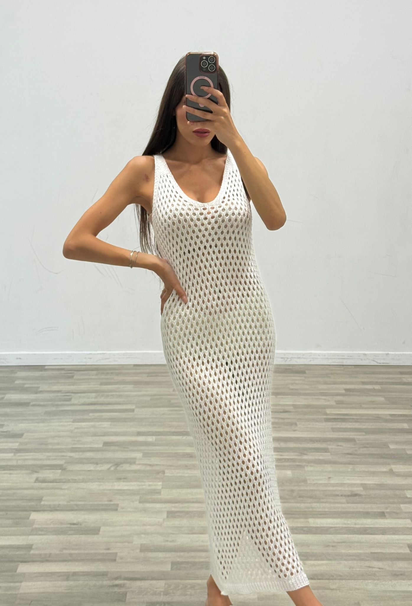 vestito traforato lena