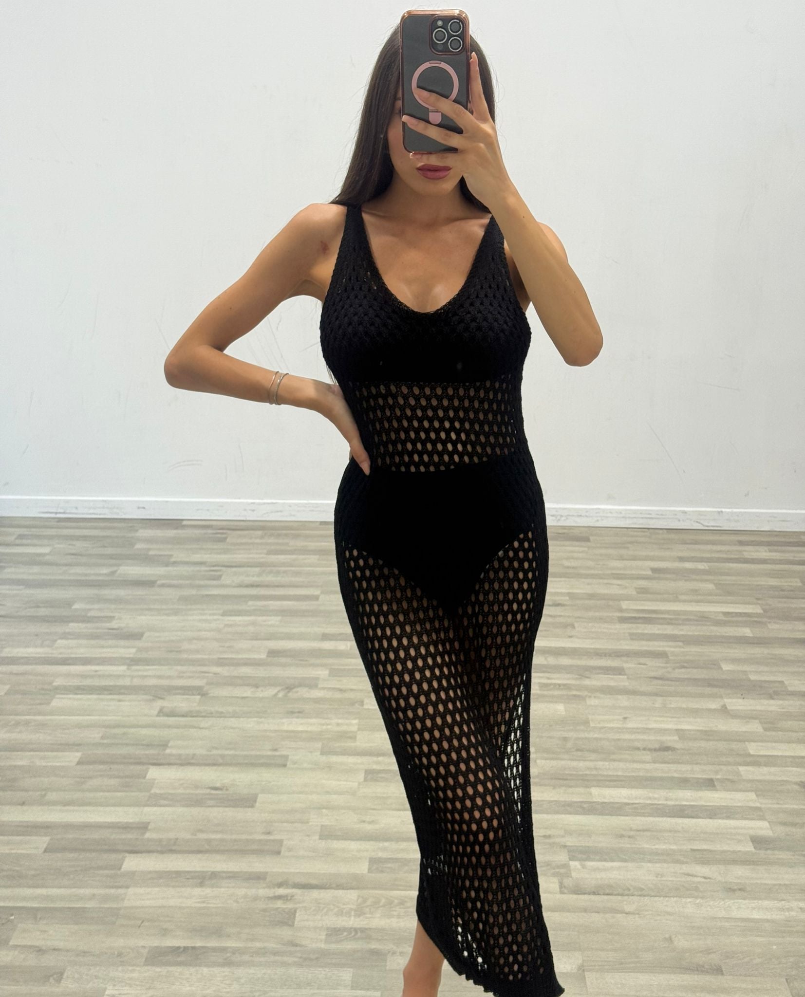 vestito traforato lena