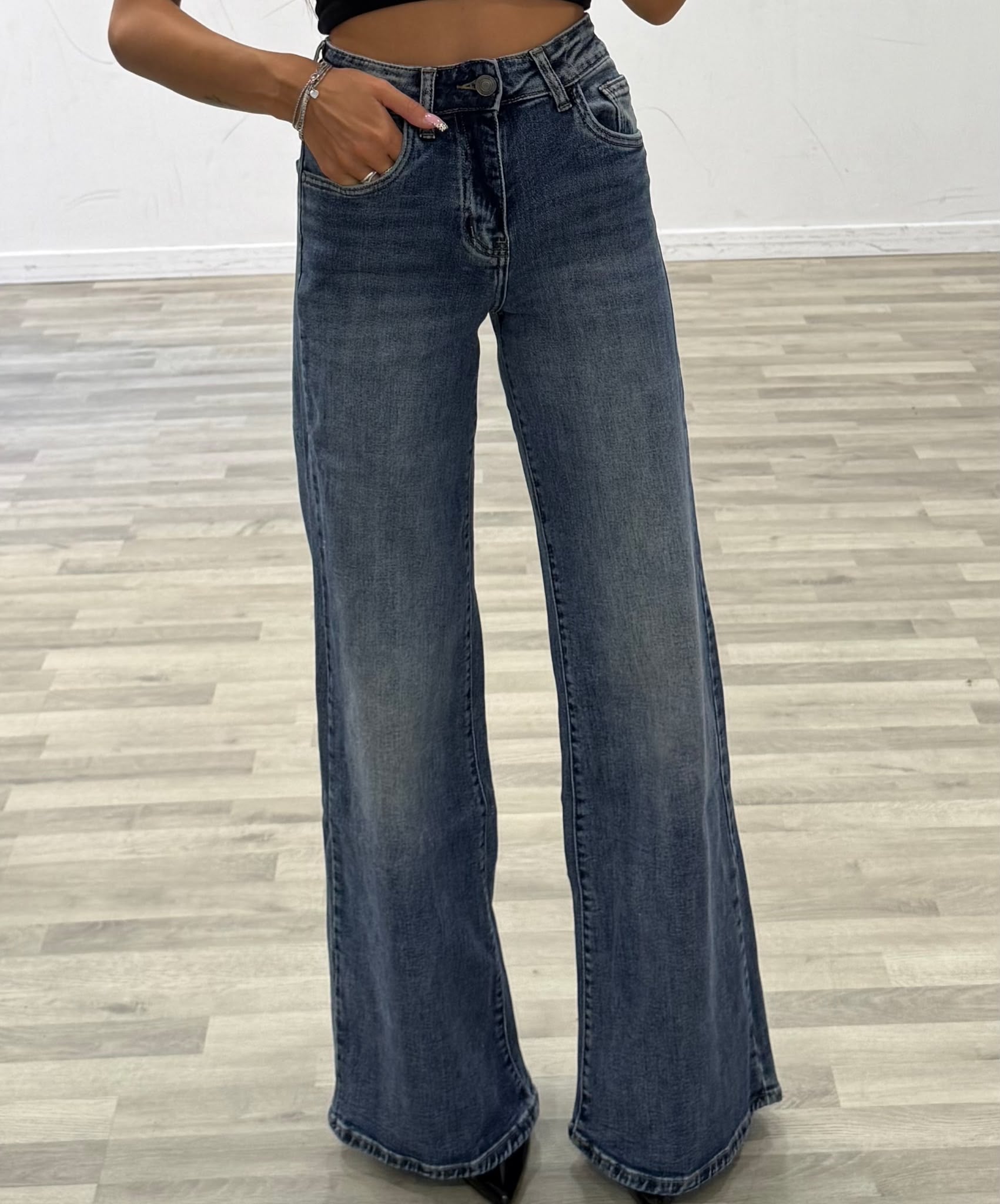 jeans palazzo denim