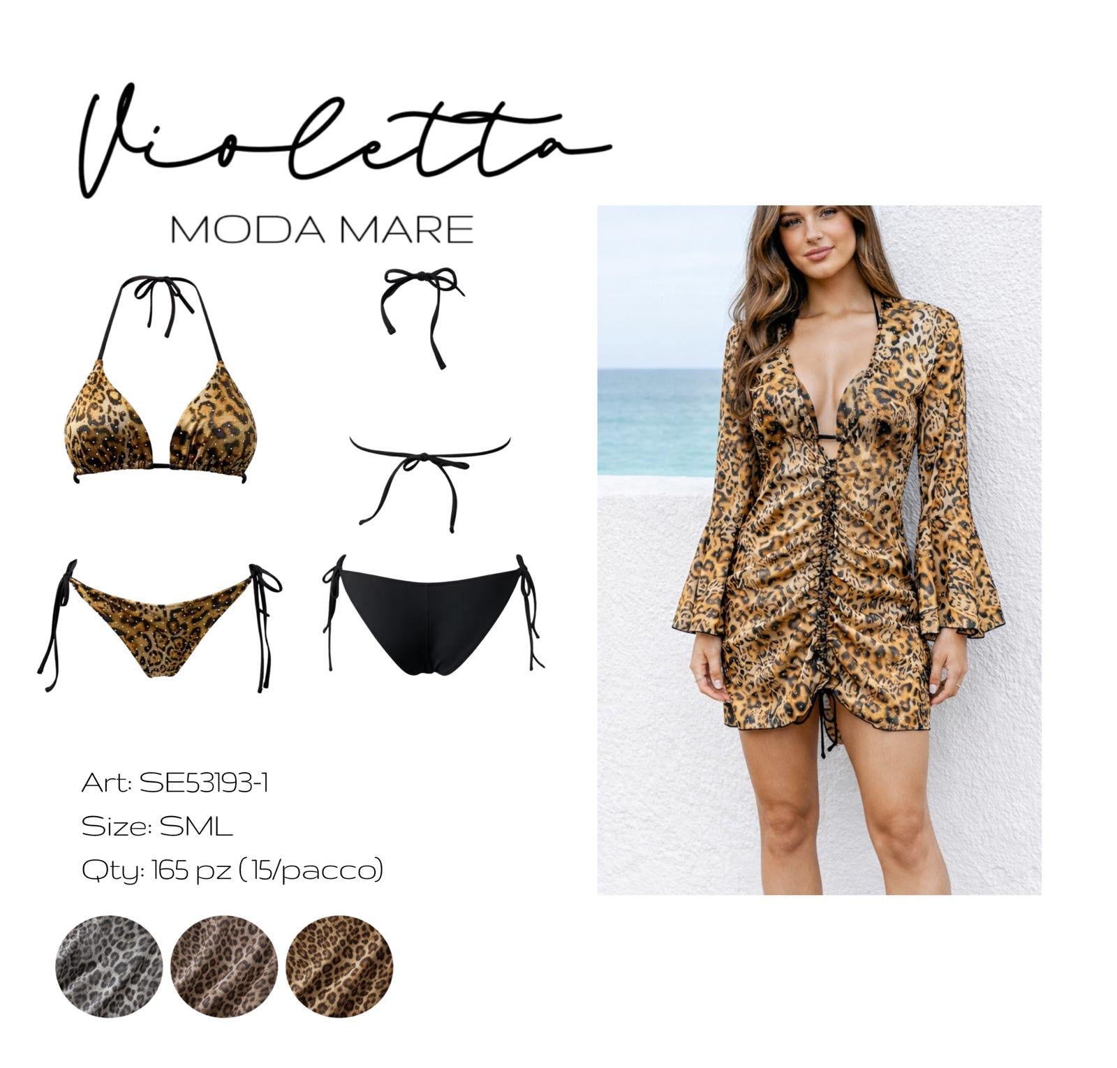 costume maculato con maglia maculata