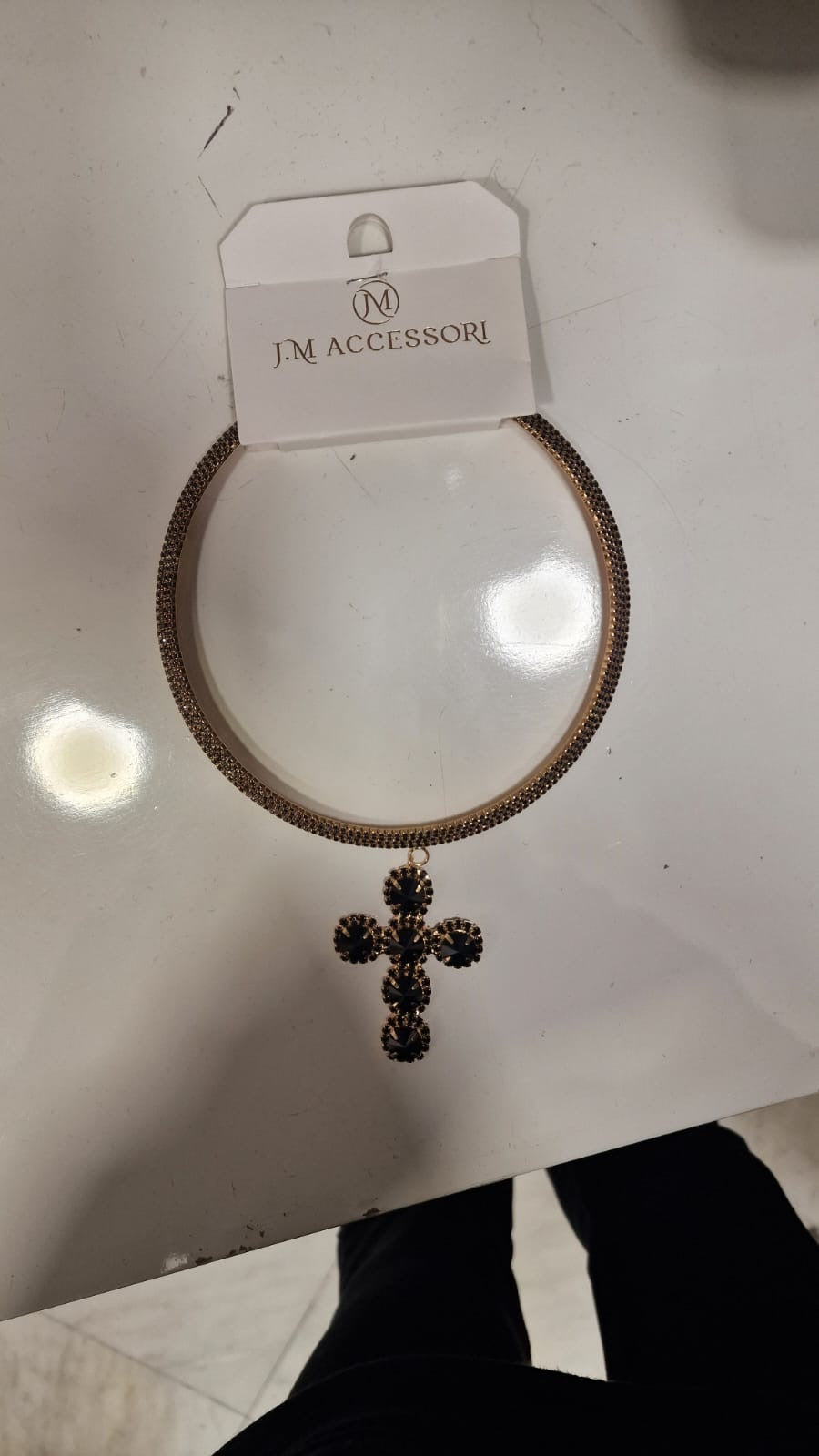 collana con croce elisa