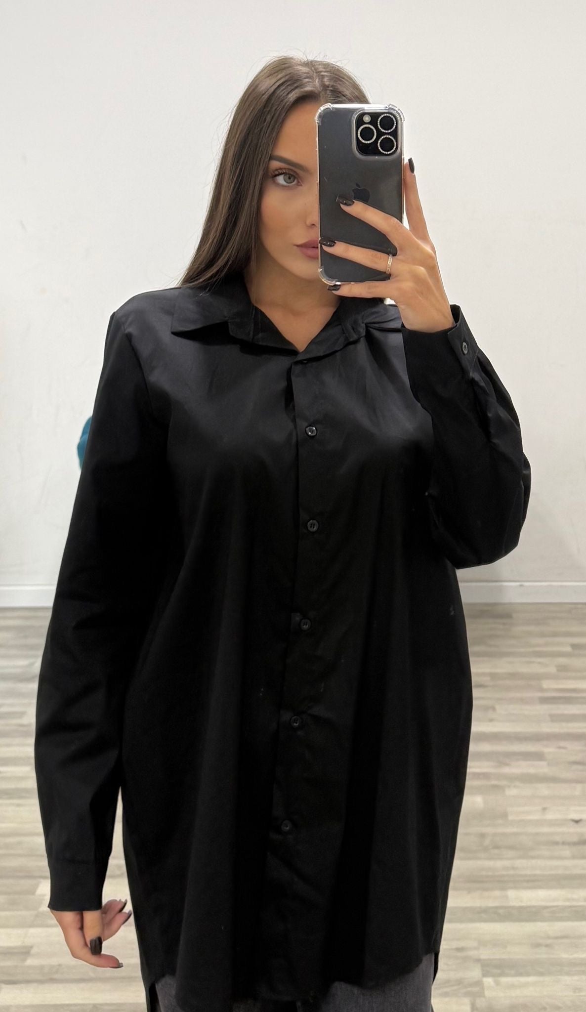 camicia lunga di cotone