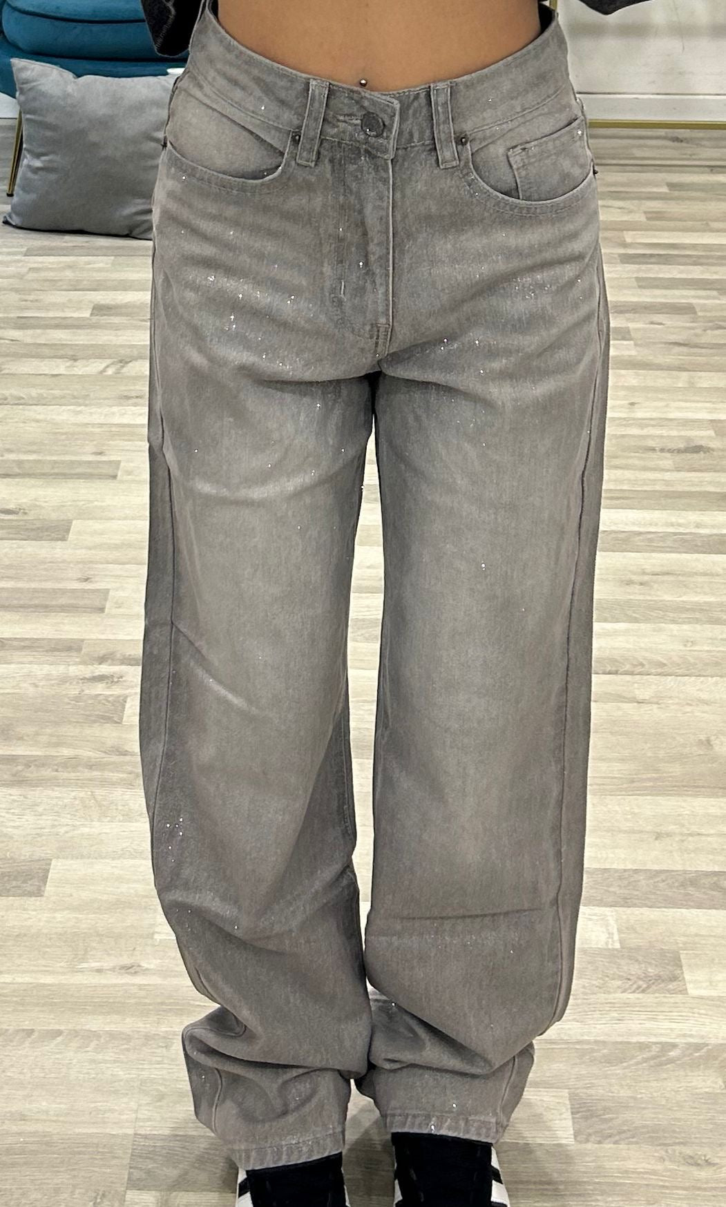 jeans grey lurex