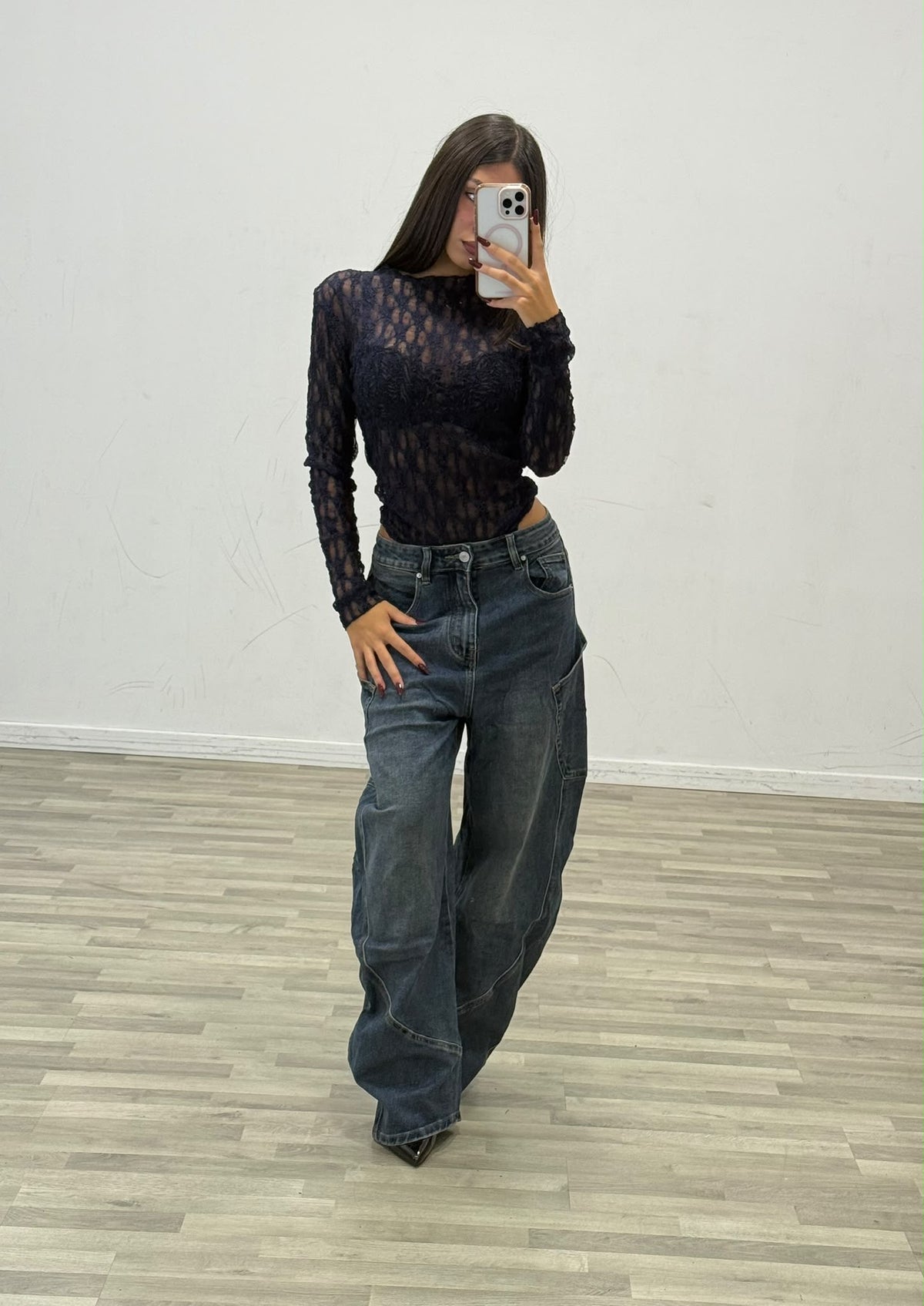 jeans balloon con tasche