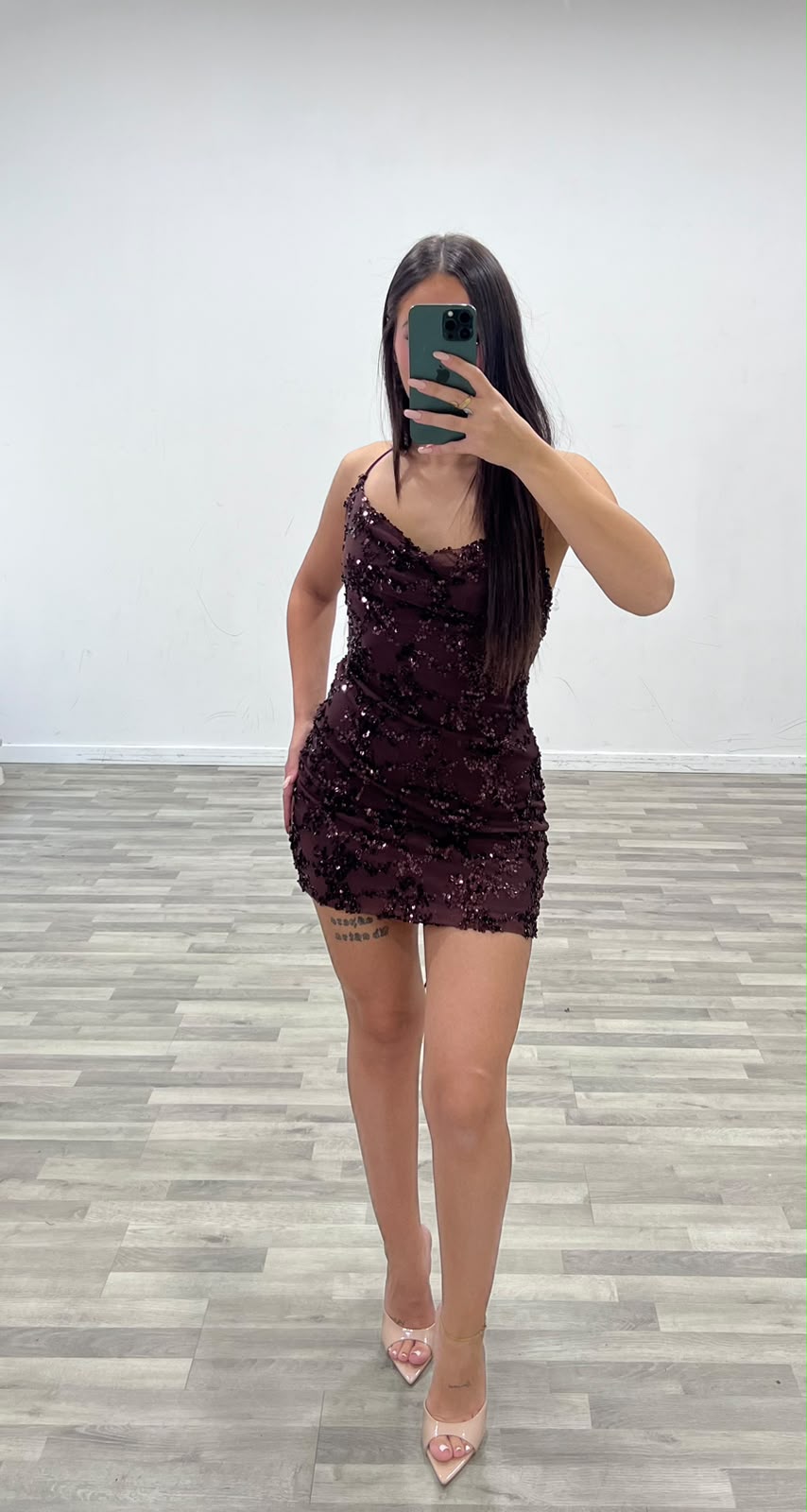 vestitino paillettes ambra