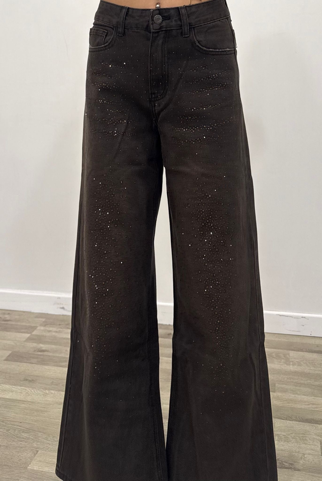 jeans new brown con brillantini