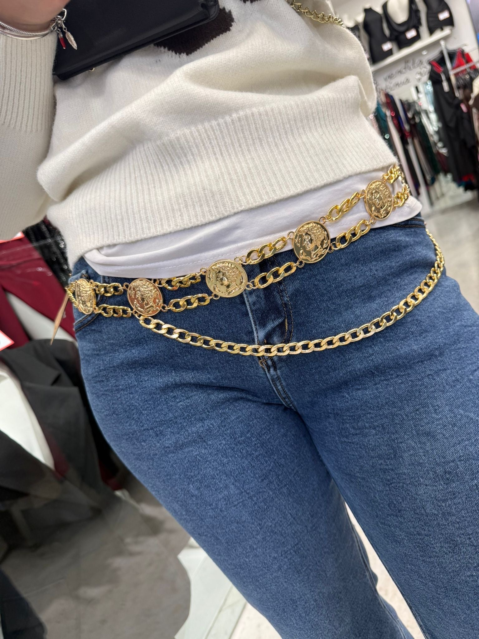 cintura con medaglie