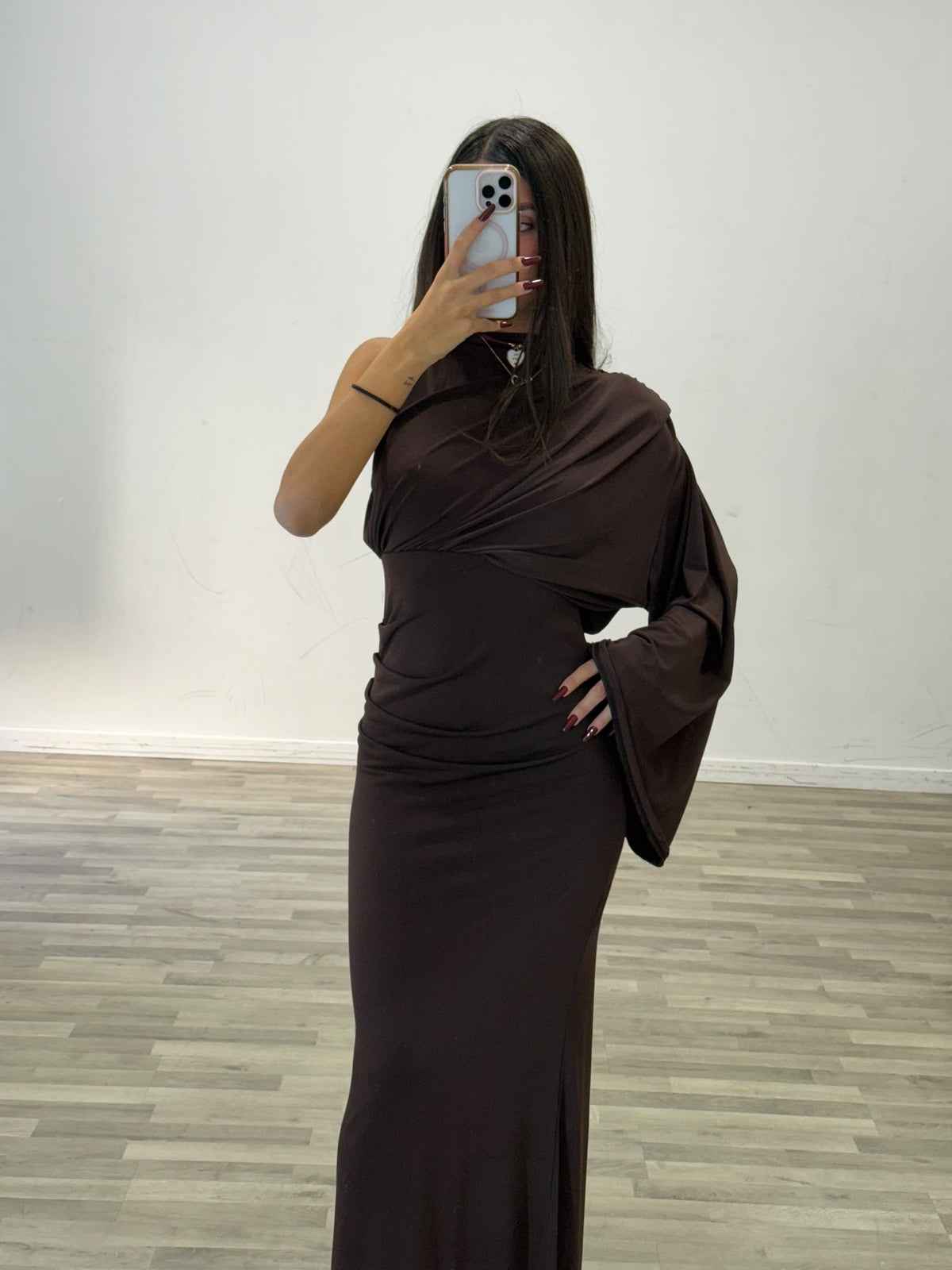 vestito monospalla michelle