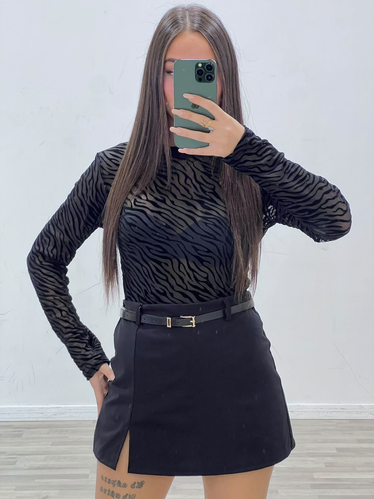 body zebrato girocollo